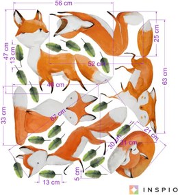 INSPIO Muurstickers - Vossen