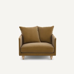 Linnen fluwelen fauteuil, LAZARE