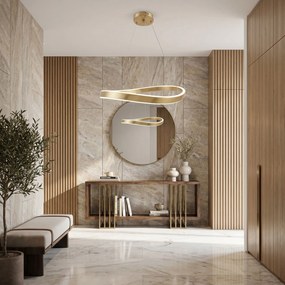 PLAFOND HANGENDE LAMP SWE069-CP 80cm BRUSH GOLD