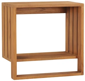 vidaXL Handdoekenrek wandmontage 35x20x35 cm massief teakhout