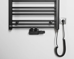 Aqualine handdoek radiator verwarmings element 300Watt - 35cm zwart mat