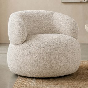 Beige Fauteuil Rond Draaibaar