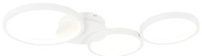 Design plafondlamp wit incl. LED 3-staps dimbaar 3-lichts - Pande