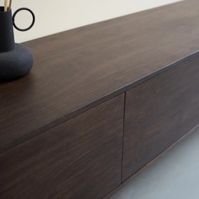 Hangend Tv-meubel Walnoot Bruin 200 Cm - 200x40x30cm.