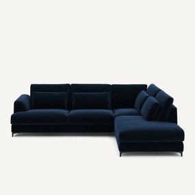 Omvormbare hoekbank rechts, fluweel, Marsile