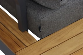 Loungeset 5 personen Aluminium/Teak Grijs Lifestyle Garden Furniture Vittoria