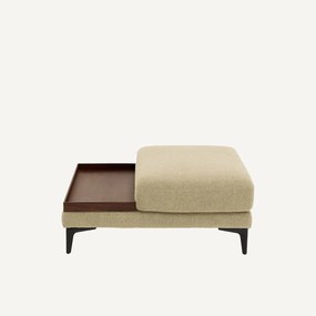 Voetensteun met dienblad, gevlochten polyester, MODERNISTE, ontwerp Emmanuel Gallina