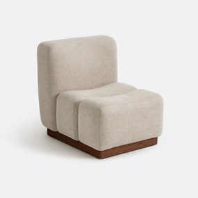 Fauteuil in getextureerde stof Podo