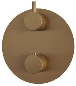 Mueller Bronzo inbouw regendouche rond met 30cm hoofddouche en plafondarm 20cm brons koper geborsteld