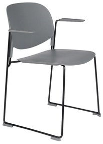 Stapelbare Stoel Met Arm Grijs