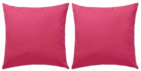 vidaXL Buitenkussens 60x60 cm roze 2 st