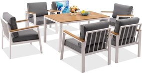 Zakintos Premium 6 wit aluminium tuinmeubelen Tuinpunt