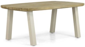Dining Tuintafel rechthoekig 180 x 100 cm Aluminium/Teak Taupe Falcon/Glasgow