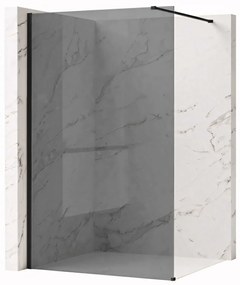 Walk-in douchewand Rea Flexi Grey / Black 130