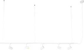Smart hang railsysteem wit met 5 spots 1-fase incl. Wifi GU10 - Iconic Jeana