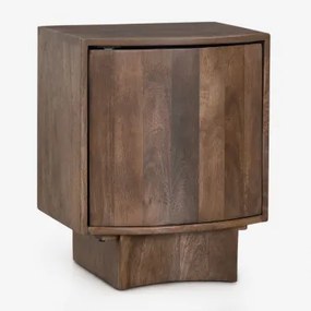 Set Van 2 Nachtkastjes 40x35 Cm In Atlanta Hout Donker Handvat Hout - Sklum