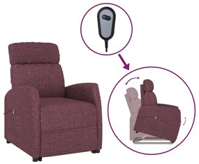 vidaXL Sta-op-stoel verstelbaar stof paars