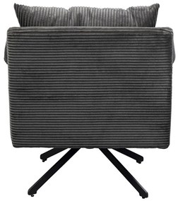 Kare Design Milo Draaibare Fauteuil Corduroy Grijs