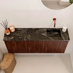 Mondiaz Joya DLux 100cm toiletmeubel ruby met wastafel faye rechts zonder kraangat lava