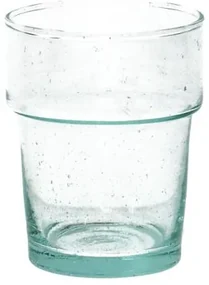 Stapelbaar glas, gerecycled glas, handgeblazen, 175 ml