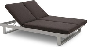 Lifestyle Garden Furniture Massimo Ligbed Met Kussen Wit/dark Grey Aluminium Wit