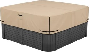 VEVOR Hot Tub Cover (2285 x 2285 x 508 mm) Weerbestendig en waterdicht, Spa Cover Stofkap Gemaakt van Oxford-stof en met 950 N scheurweerstand, Stofdicht voor badkuipen Bruin