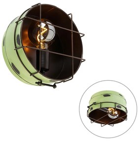 Industriële wandlamp groen 25 cm - Barril Industriele / Industrie / Industrial E27 rond Binnenverlichting Lamp