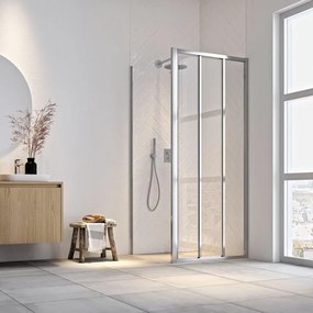 Sealskin Hooked Zijwand voor schuifdeur 90x200 cm, 6 mm helder veiligheidsglas met antikalklaag chroom CCX010906265100