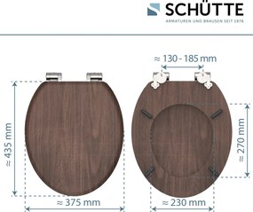 Schutte Mabel softclose toiletzitting bruine houtprint