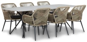 Tuinset 6 personen 240 cm Rope Taupe Lifestyle Garden Furniture Advance/Valerio