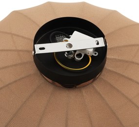 Japandi plafondlamp bruin met stoffen kap - Bida