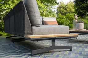 4 Seasons Outdoor Fortuna 4-zits platform loungebank  Loungeset    antraciet weerbestendig