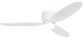 Smart Plafondventilator met lamp wit 132cm incl. LED dimbaar met afstandsbediening - Sofio Design rond Binnenverlichting Lamp