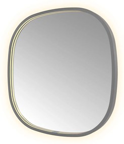 Hotbath &More Contour spiegel deens ovaal 60x60cm geborsteld gunmetal PVD