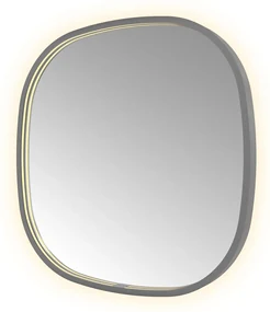 Hotbath &More Contour spiegel deens ovaal 60x60cm geborsteld gunmetal PVD