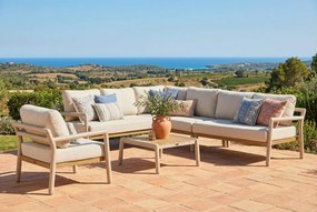 Hoek loungeset 7 personen Aluminium Taupe  Santika Furniture Santika