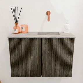 Mondiaz Joya DLux 60cm toiletmeubel shadow met wastafel faye rechts zonder kraangat glace