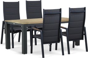 Tuinset 4 personen 180 cm Aluminium Grijs Lifestyle Garden Furniture Essence/Veneto