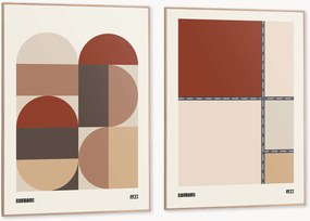Ingelijste digitale prints Bauhaus Autumn, 2-delig