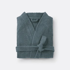 Badjas in badstof, kimono kraag, 450g/m², Haxel