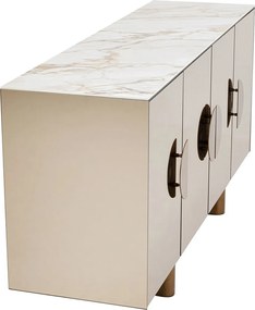 Kare Design Lunar Design Dressoir Spiegel En Marmer - 160x45x80cm.