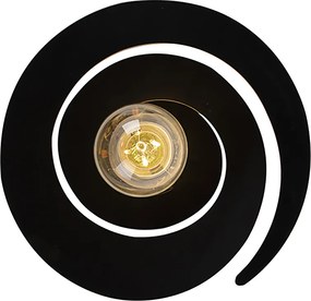 Smart plafondlamp met spiraal kap zwart incl. Wifi A60 - Scroll