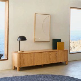 Kave Home Salaya Design Tv-meubel Met Ronde Hoeken - 200x40x52cm.