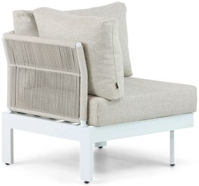 Hoek loungeset 5 personen Aluminium Wit  Lifestyle Garden Furniture Lorenzo