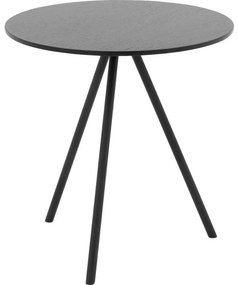 Goossens Salontafel Bo rond, hout eiken zwart, modern design, 40 x 42 x 40 cm
