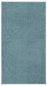 vidaXL Vloerkleed kortpolig 80x150 cm blauw