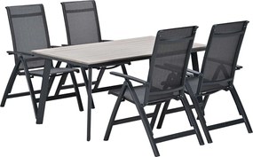 Garden Impressions Santana tuinset 5-delig verstelbaar - Penedo tuintafel 160x90 cm
