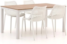 Diningset Forza | 4 personen polywood | Tuinset stapelbaar | 5-delig | Kees Smit Tuinmeubelen