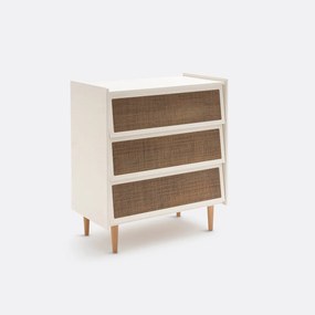 Rieten ladekast met 3 lades, Kaya