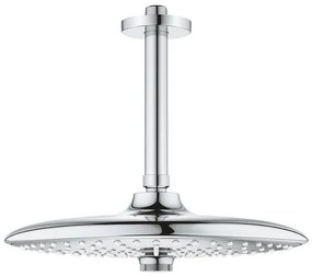 GROHE Euphoria hoofddoucheset: SmartControl hoofddouche Ø26cm met 3 straalsoorten met douchearm plafondmontage 14.2cm chroom 26461000